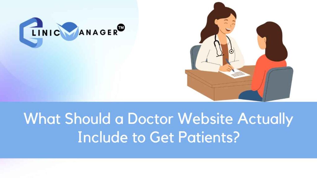 Checklist for a doctor website that gets patients